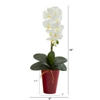 23in. Umjetni aranžman Phalaenopsis Orhideja u vazi