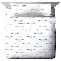 Kapetan Marvel mornarice Multi Stripes krevet u vrećici set za posteljinu s reverzibilnim kompanijama