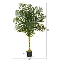 Gotovo prirodni 5 'pojedinačna stabljika Zlatna trska Umjetna palma