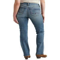 Silver Jeans Co. Ženske Elyse Mid Rise Slim Bootcut traperice, veličine struka 24-36