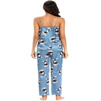 Jedinstveni prijedlozi Ženska košulja s naramenicama bez rukava lounge set noćna odjeća pidžama Setovi za spavanje