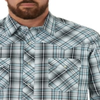 Wrangler muški džep s dugim rukavima tkana zapadna košulja