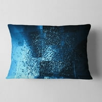 DesignArt Fraktal 3D plava boja prskanje - suvremeni jastuk za bacanje - 12x20