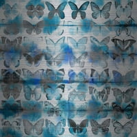 Parvez Taj puder plava krila umjetnički tisak na četkanom aluminiju