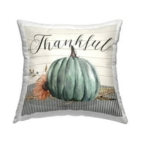 Stupell Industries prugasti uzorak jesen jeseni zahvalni dizajn tipografije od livi + jastuka za bacanje peraja