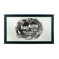 Ford uokvireno ogledalo logotipa, vintage ford motor co