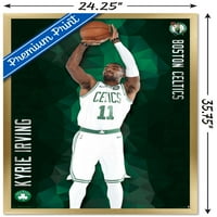 Trendovi međunarodnog NBA Boston Celticsa - Zidni plakat Kairi Irving 24.25 35.75.75 verzija u zlatnom okviru