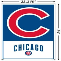 Chicago Cubs - Poster zida logotipa, 22.375 34