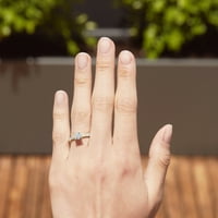 Jedinstveni trenuci CT laboratorij uzgojeni dijamant okrugli zaručnički prsten u 14k žutom zlatu