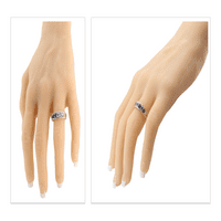 Nana konop majke prstena 1- razvrstane simulirane kamenje rođenih, odrasle ženke-10k 6,5 kamen 2 veličine bijelog
