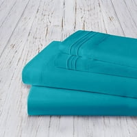Set za krevet - posteljina s brušenom mikrofibrom - listovi za posteljinu i jastučnice - duboki džepovi - Easy Fit