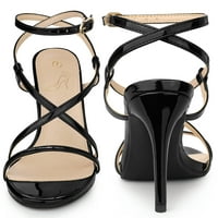 Jedinstvene ponude ženske sandale s pete s petom Open Slingback Open Toe Stiletto