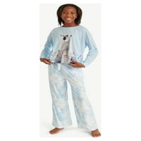 Gornji dio dugih rukava i hlače za spavanje od 2 komada Pidžame veličine 5-18