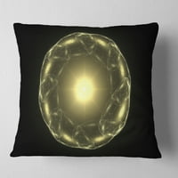 Dizajnerski sjajni svijetlo žuti radijalni fraktalni Cvjetni jastuk - 16.16