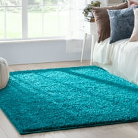 Dobro tkane osnove, moderna teksturirana jednobojna tirkizna boja 2'7 9'6 trčanje tepih