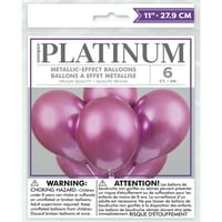Baloni kasni metalik, ružičasti, 11 inča, 6 karata