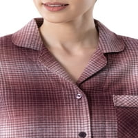Wrangler ženski flanel gumb-dolje set pidžama, 2 komada, veličina S-4x