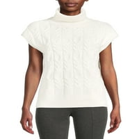 Vremenski i TRU ženski prsluk za džemper za kabel za vrat, veličine xs-xxxl
