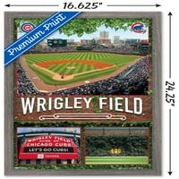 Chicago Cubs - plakat zida Wrigley polja, 14.725 22.375