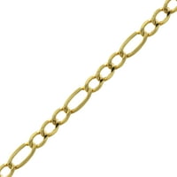 Fini nakit od 10k žutog zlata, ogrlica od lanca Figaro, 22
