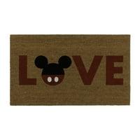Disney Mickey Mouse Coir Mat, Love Hello, 20 x34 . Pakiranje, višebojan