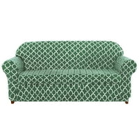 Elegantna navlaka za kauč od 2 komada s geometrijskim uzorkom, Sivozelena
