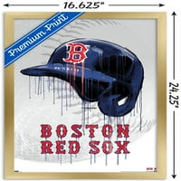 Boston Red SO - Poster za kaciga za kaciga, 14.725 22.375