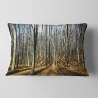 Ojentažni nijansa od sunca u jesenskoj šumi - Moderni jastuk za bacanje šuma - 12x20