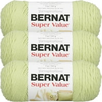 Bernat Super Value Solid Yarn-meka paprati, višestruki brak od 3