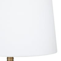 Decmode 29 bijela stolna svjetiljka s bijelom baršunastom nijansom