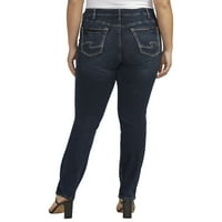 Tvrtka Silver Jeans. Ženske traperice veličine srednje visine i ravnih nogavica, veličine struka 12-24